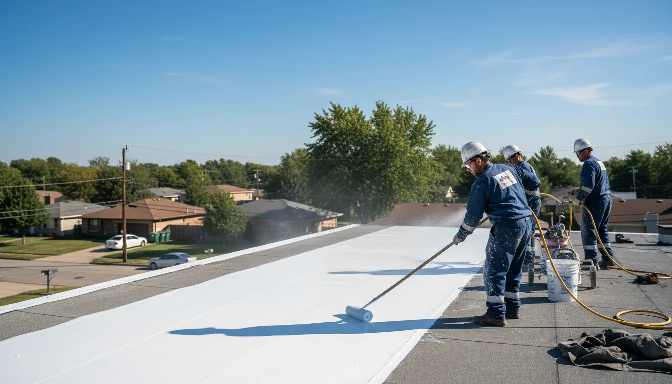 Commercial roof coating in Rogers, NE near me